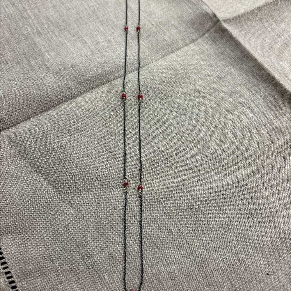 Necklace with red beads
